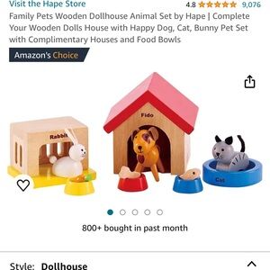 Hape dollhouse pet set